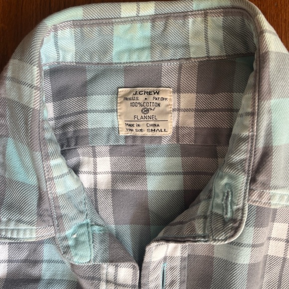 J. Crew Blue and Brown Plaid Casual Shirt - Picture 2 of 3